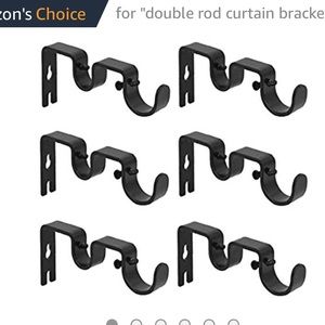 Black Curtain Rod Brackets